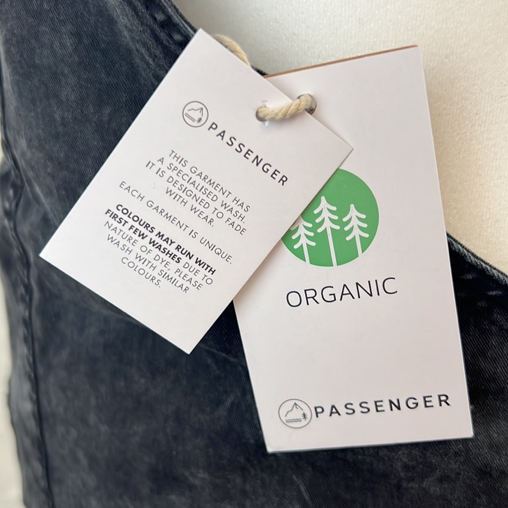 Passenger Roamologist Organic Cotton Overalls NWT Size S Soft Stonewash Black - Picture 5 of 8
